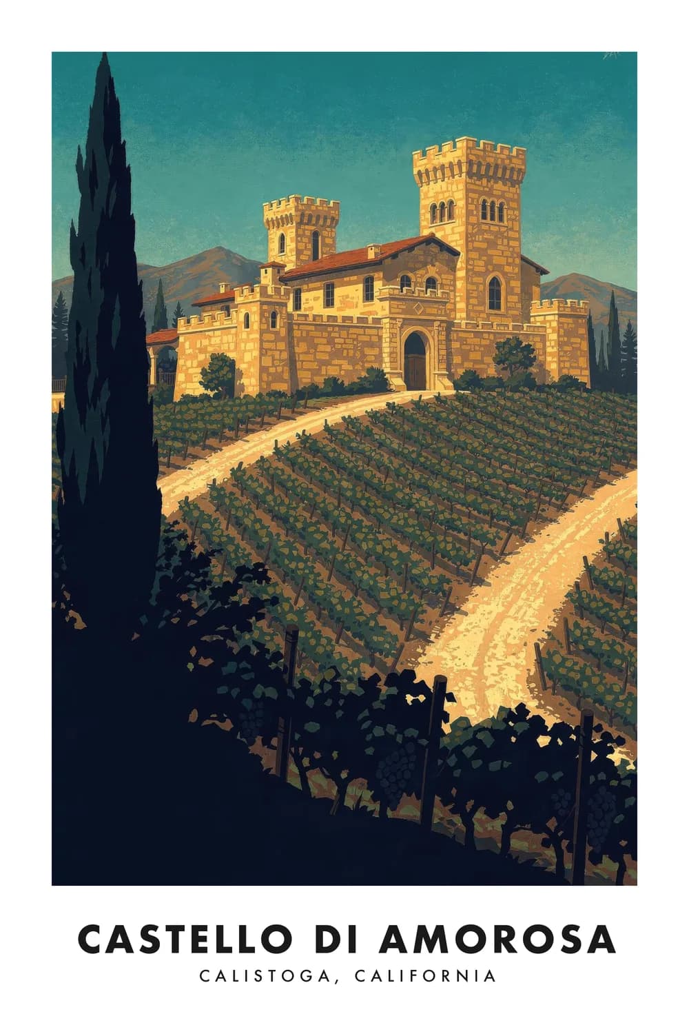 Castello di Amorosa poster, California