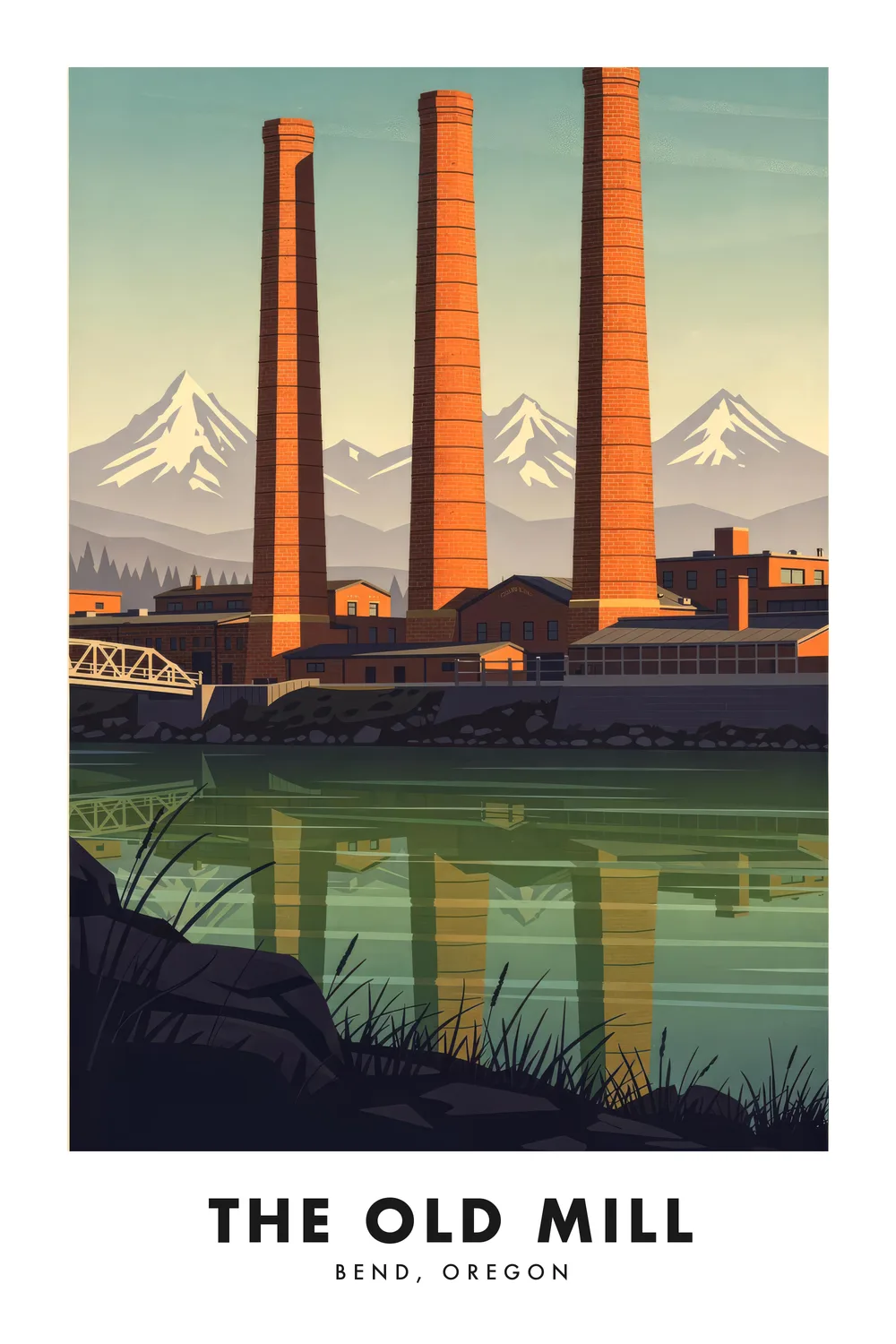 The Old Mill District poster, Oregon