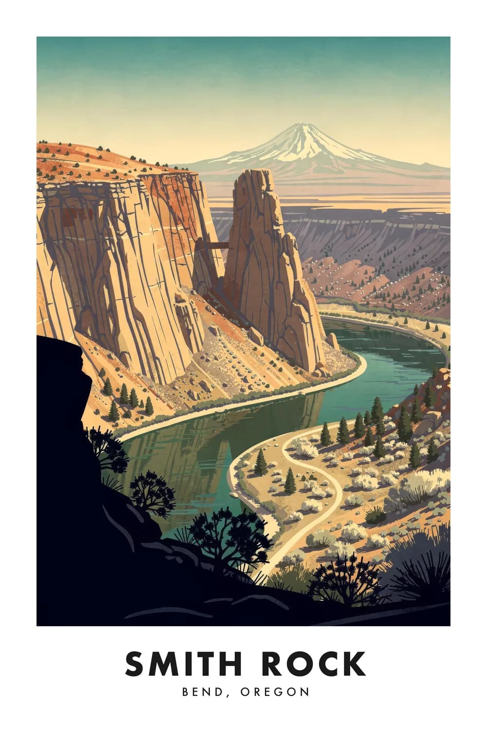 Smith Rock poster, Oregon