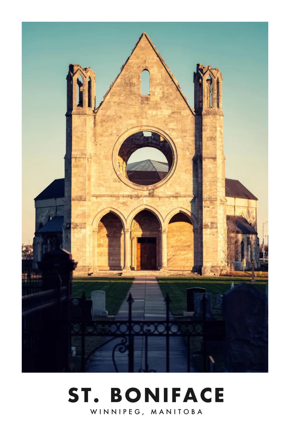 St. Boniface Cathedral poster, Manitoba