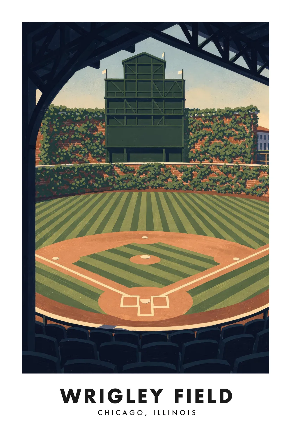 Wrigley Field poster, Illinois