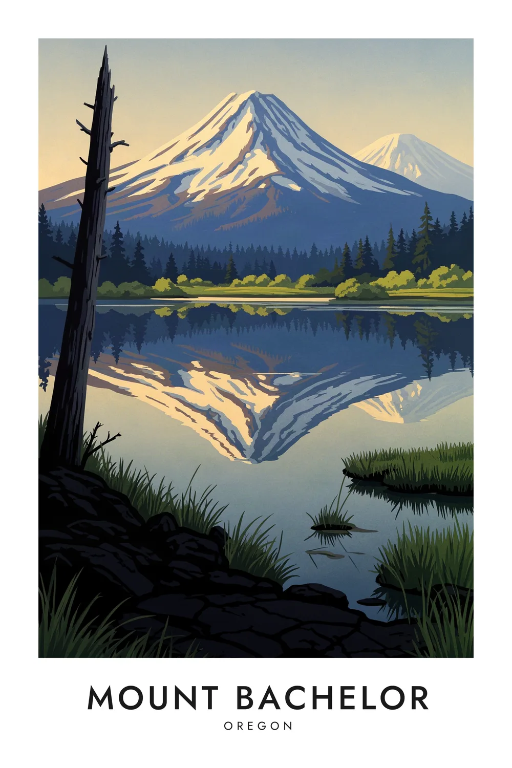 Mount Bachelor poster, Oregon