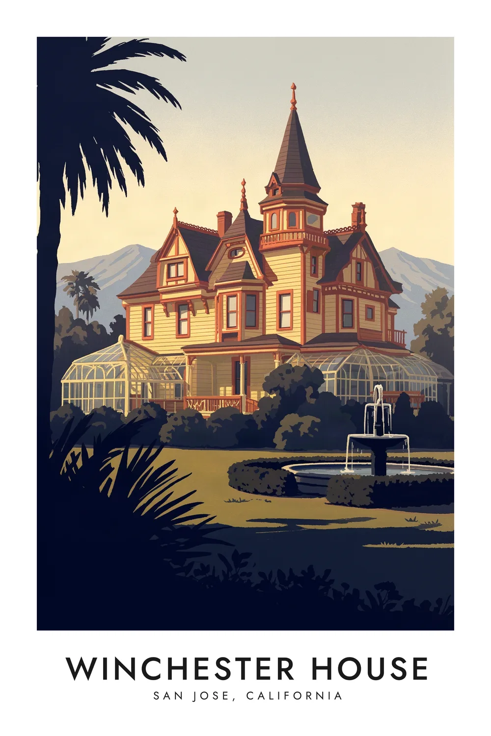 Winchester House poster, California